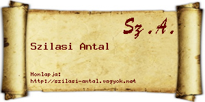 Szilasi Antal névjegykártya